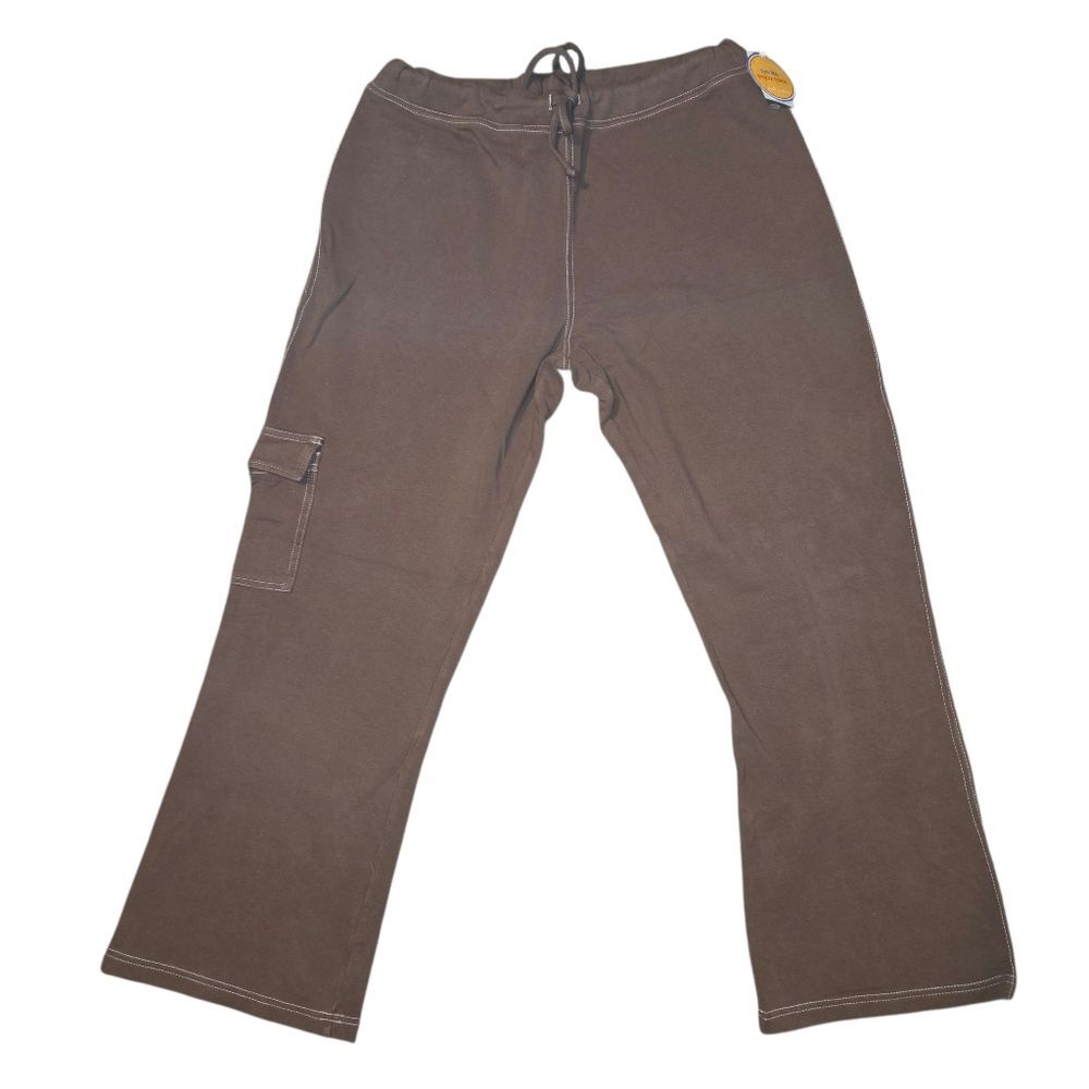 Fresh Produce Nwt Cotton Cargo Brown Sweat Pants Size Large